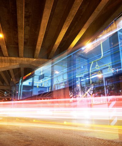 Oficinas Legales De Sharona Eslamboly Fast moving bus at night